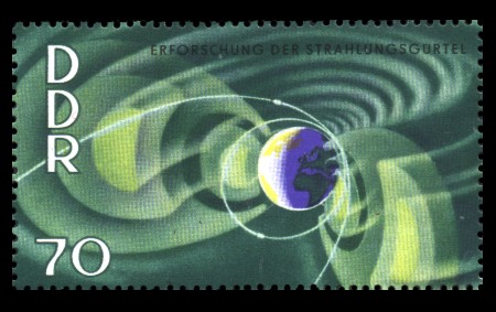 70 Pf Briefmarke: Jahre der ruhigen Sonne