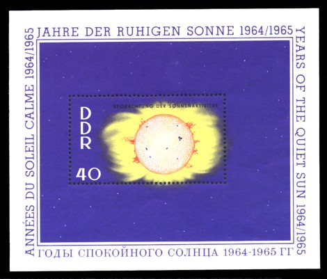  Briefmarke: Block - Jahre der ruhigen Sonne 40Pf