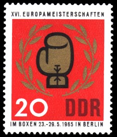 20 Pf Briefmarke: 16. Europameisterschaften im Boxen