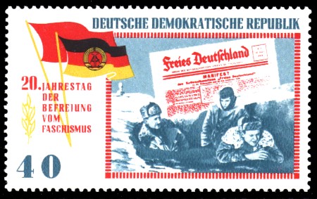 40 Pf Briefmarke: 20 Jahre Befreiung vom Faschismus 40 Pf Briefmarke: 20 Jahre Befreiung vom Faschismus