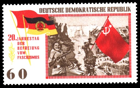 60 Pf Briefmarke: 20 Jahre Befreiung vom Faschismus 60 Pf Briefmarke: 20 Jahre Befreiung vom Faschismus
