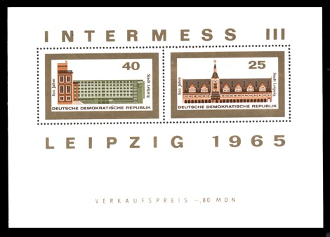 0,80 MDN Briefmarke: Block: Intermess III (40Pf/25Pf)