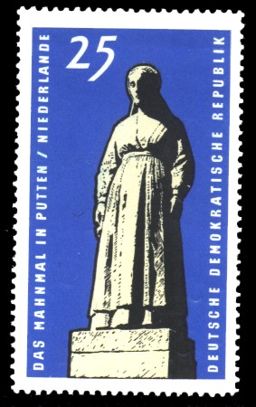 25 Pf Briefmarke: Mahnmal Putten 25 Pf Briefmarke: Mahnmal Putten