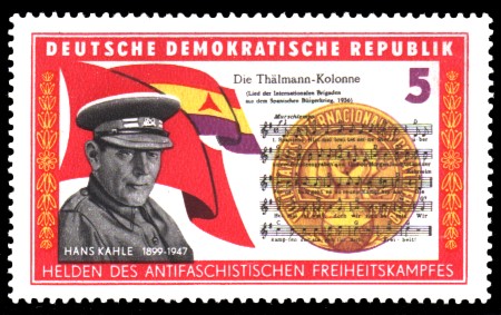 5 Pf Briefmarke: Helden des antifaschistischen Freiheitskampfes, Hans Kahle 5 Pf Briefmarke: Helden des antifaschistischen Freiheitskampfes, Hans Kahle