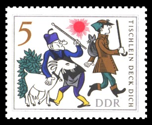 5 Pf Briefmarke: Märchen ‘Tischlein deck dich’