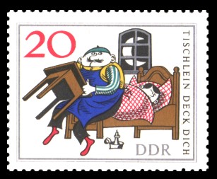20 Pf Briefmarke: Märchen ‘Tischlein deck dich’