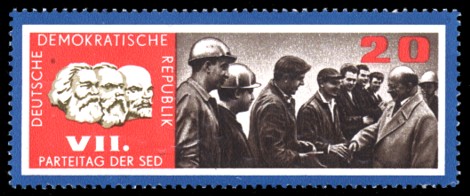 20 Pf Briefmarke: VII. Parteitag der SED