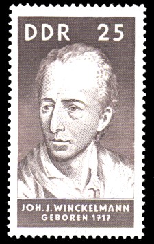 25 Pf Briefmarke: Bedeutende Persönlichkeiten, Joh.J.Winckelmann