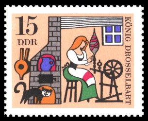 15 Pf Briefmarke: Deutsche Märchen, König Drosselbart