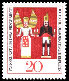 20 Pf Briefmarke: Volkskunst aus dem Erzgebirge