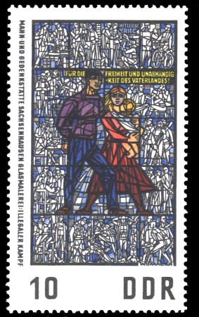10 Pf Briefmarke: Glasmalerei 10 Pf Briefmarke: Glasmalerei