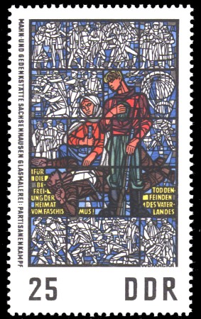 25 Pf Briefmarke: Glasmalerei 25 Pf Briefmarke: Glasmalerei