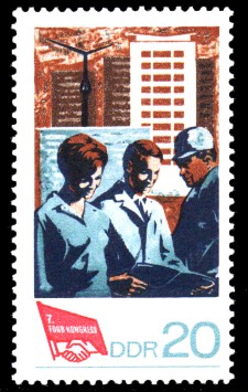 20 Pf Briefmarke: 7. FDGB-Kongress