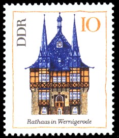10 Pf Briefmarke: Bedeutende Bauwerke