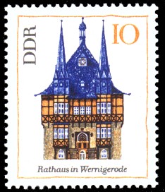 10 Pf Briefmarke: Bedeutende Bauwerke 10 Pf Briefmarke: Bedeutende Bauwerke