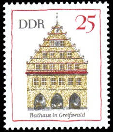 25 Pf Briefmarke: Bedeutende Bauwerke 25 Pf Briefmarke: Bedeutende Bauwerke