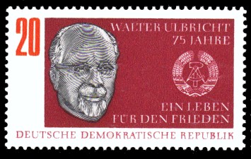 20 Pf Briefmarke: 75. Geburtstag Walter Ulbricht