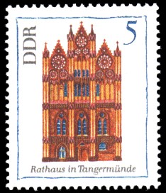 5 Pf Briefmarke: Bedeutende Bauwerke 5 Pf Briefmarke: Bedeutende Bauwerke