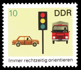 10 Pf Briefmarke: Verkehrserziehung 10 Pf Briefmarke: Verkehrserziehung