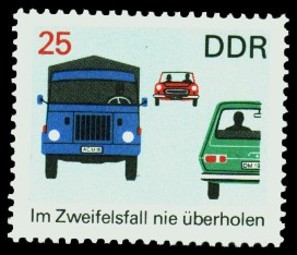 25 Pf Briefmarke: Verkehrserziehung