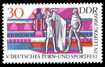 30 Pf Briefmarke: V. Turn- und Sportfest in Leipzig 30 Pf Briefmarke: V. Turn- und Sportfest in Leipzig