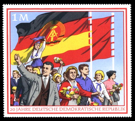 1 M Briefmarke: Marke aus Block - 7.Oktober / 20 Jahre DDR