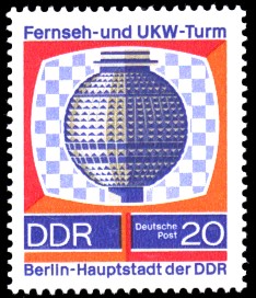 20 Pf Briefmarke: Fernseh- und UKW-Turm Berlin 20 Pf Briefmarke: Fernseh- und UKW-Turm Berlin