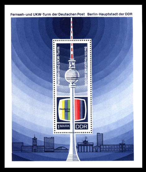 1 M Briefmarke: Block - Fernseh- und UKW-Turm Berlin 1 M Briefmarke: Block - Fernseh- und UKW-Turm Berlin
