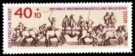 40 + 10 Pf Briefmarke: Nationale Briefmarkenausstellung Magdeburg