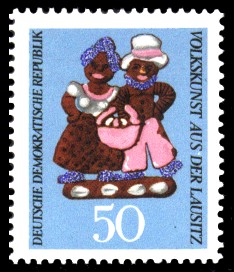 50 Pf Briefmarke: Volkskunst aus der Lausitz