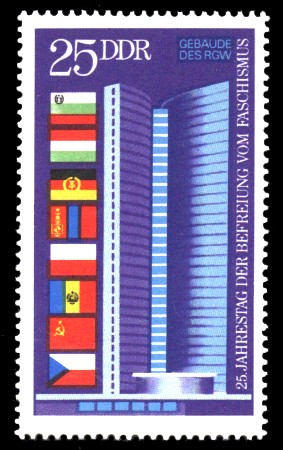 25 Pf Briefmarke: 25 Jahre Befreiung vom Faschismus 25 Pf Briefmarke: 25 Jahre Befreiung vom Faschismus