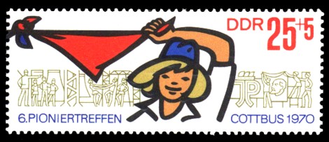 25 + 5 Pf Briefmarke: VI. Pioniertreffen