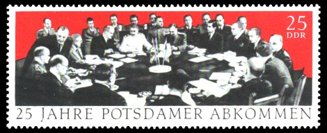 25 Pf Briefmarke: 25 Jahre Potsdamer Abkommen 25 Pf Briefmarke: 25 Jahre Potsdamer Abkommen