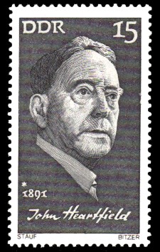 15 Pf Briefmarke: Bedeutende Persönlichkeiten, John Heartfield