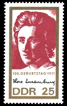 25 Pf Briefmarke: 100. Geburtstag Karl Liebknecht und Rosa Luxemburg 25 Pf Briefmarke: 100. Geburtstag Karl Liebknecht und Rosa Luxemburg