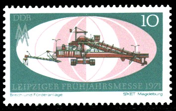 10 Pf Briefmarke: Leipziger Frühjahrsmesse 1971