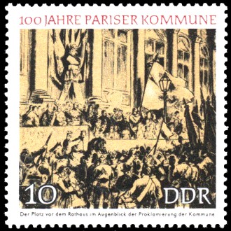10 Pf Briefmarke: 100 Jahre Pariser Kommune 10 Pf Briefmarke: 100 Jahre Pariser Kommune