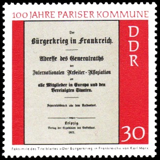 30 Pf Briefmarke: 100 Jahre Pariser Kommune