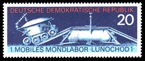 20 Pf Briefmarke: Lunochod 1
