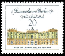 20 Pf Briefmarke: Bauwerke in Berlin, Alte Bibliothek