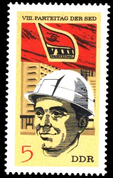 5 Pf Briefmarke: VIII. Parteitag der SED, Bauarbeiter