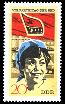 20 Pf Briefmarke: VIII. Parteitag der SED, Bäuerin