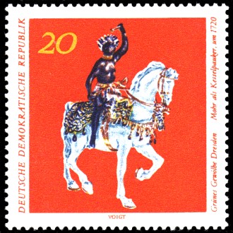20 Pf Briefmarke: Grünes Gewölbe Dresden, Mohr