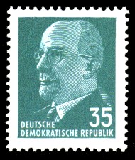 35 Pf Briefmarke: Staatsratsvorsitzender Walter Ulbricht 35 Pf Briefmarke: Staatsratsvorsitzender Walter Ulbricht