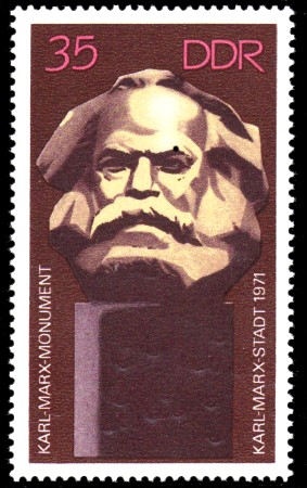 35 Pf Briefmarke: Karl-Marx-Monument