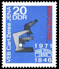 20 Pf Briefmarke: 125 Jahre VEB Carl Zeiss Jena 20 Pf Briefmarke: 125 Jahre VEB Carl Zeiss Jena