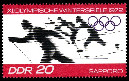 20 Pf Briefmarke: XI.Olympische Winterspiele 1972, Skilanglauf 20 Pf Briefmarke: XI.Olympische Winterspiele 1972, Skilanglauf