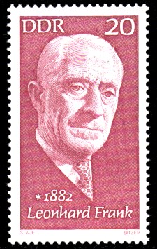 20 Pf Briefmarke: Bedeutende Persönlichkeiten, Leonhard Frank 20 Pf Briefmarke: Bedeutende Persönlichkeiten, Leonhard Frank