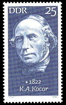 25 Pf Briefmarke: Bedeutende Persönlichkeiten, K.A.Kocor 25 Pf Briefmarke: Bedeutende Persönlichkeiten, K.A.Kocor
