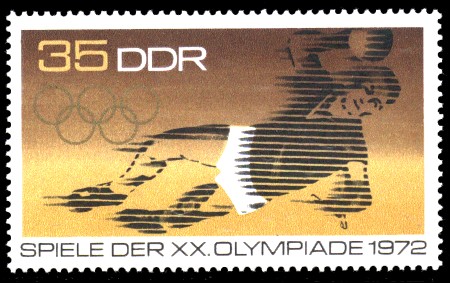 35 Pf Briefmarke: Spiele der XX. Olympiade 1972 35 Pf Briefmarke: Spiele der XX. Olympiade 1972